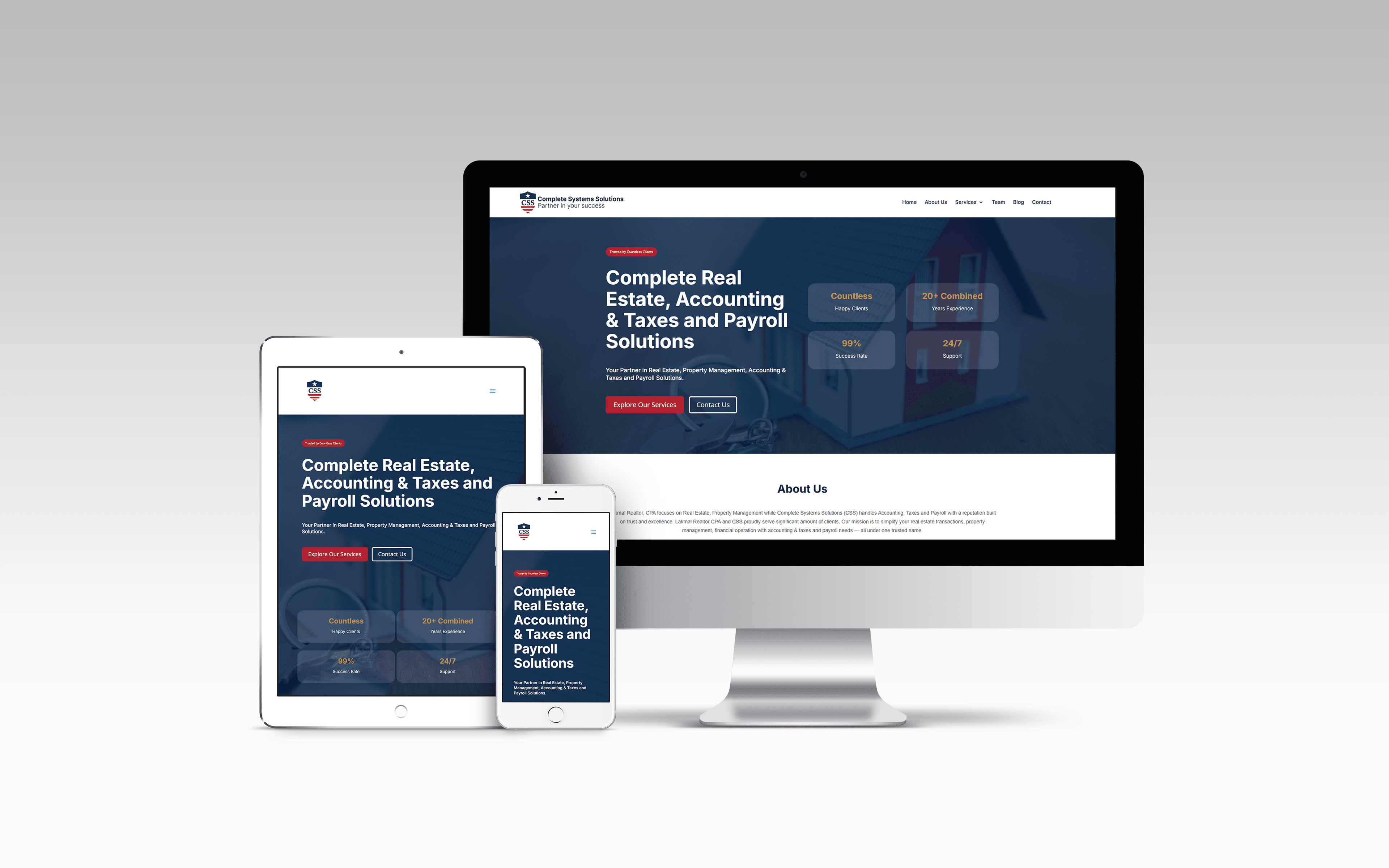 Lakmal Realtor responsive website mockup
